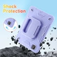 thumbnail image 4 of 3 Layers Case for iPad Pro 11 2024 with Kickstand / Nylon Shoulder Strap / Pencil Holder, Military Grade Protection Rugged Case Cover for iPad Pro 11 2024, Lightpurple, 4 of 5