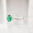 thumbnail image 4 of Hexagon Emerald Ring, 925 Sterling Silver, CZ Ring, Women Ring, Hydro Emerald Ring, May Birthstone, Christmas, Thanksgiving, Tiny Dainty Ring, Handmade, Statement Jewelry, Anniversary, 4 of 8