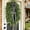 💖 Green_Base#14, variant on Artificial Green Fern Wreath for Front Door with Black and White Striped Bow, 14 Inch Outdoor Farmhouse Door Decor, All Season Faux Greenery Garland