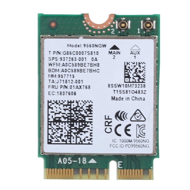 Para Intel 9560Ac Ngw Tarjeta Wifi Inalámbrica 2,4G/5G Bluetooth 5,0 Tarjeta De Red sonducket EL006509-00