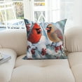 thumbnail image 2 of Winter Red Bird Throw Pillow Covers 18x18 Set of 2,Christmas Decoractive Pillowcases for Sofa Couch Living Room, 2 of 6