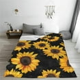 thumbnail image 4 of Sunflower Blanket Gifts for Women Girls Adults Soft Warm Lightweight Cozy Sunflowers Throw Blankets for Bed Sofa Living Room Couch Home Decor 80"x60", 4 of 5