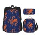 thumbnail image 1 of Easygdp Octopus Mochila para Niños y Niñas con Set de Caja de Almuerzo y Estuche para Lápices 3 en 1, Mochila Escolar Estampada para Adolescentes, 1 of 7
