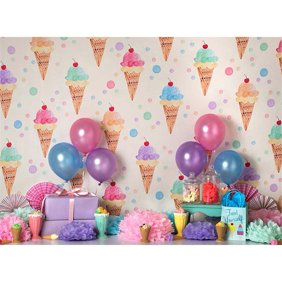 Hellodecor Polyester Fabric 5x7ft Colorful Candy Photography