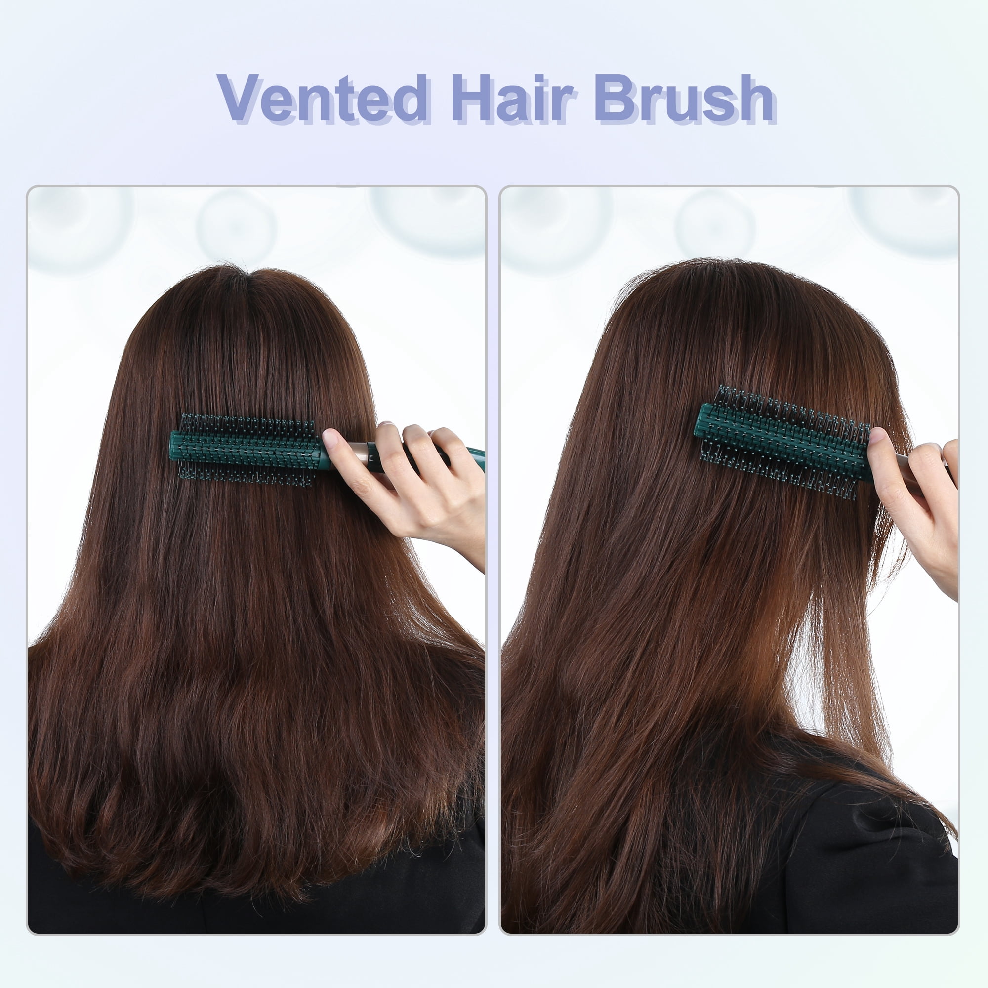 Unique Bargains Wet Hair Brush Detangling Brush Round Hair Comb for Women Green 1 Pc
