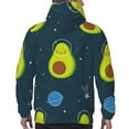 thumbnail image 5 of Bingfone Avocado In Space Men'S Drawstring Hoodie Long Sleeve Pocket Sweatshirts-Medium, 5 of 9