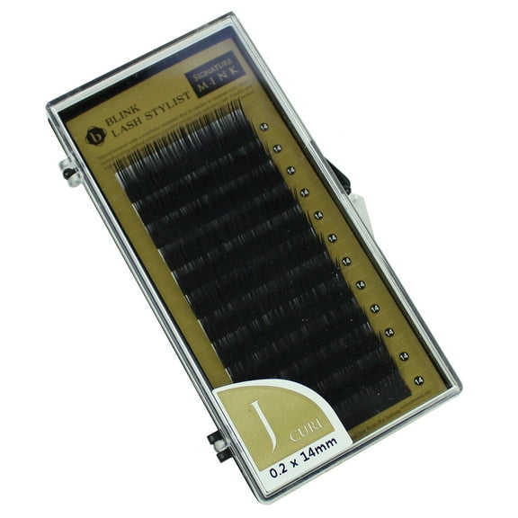 Eyelash Extension Blink Mink J 0.20mm X 14mm Curl Individual Black False Lashes