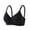 54#Black, variant on Simple Minimalist Wireless Women Bra Breathable Ribbed Fabric Adjustable Thin Shoulder Straps Light Coverage Daily Comfort Lingerie Pink