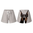 thumbnail image 4 of Women's Funny Animal Print Shorts Casual Summer Beach Vacation Pants Loose Elastic Waist Tie Front With Pockets, 4 of 5
