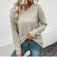 thumbnail image 2 of BLVB Women's Fall Sweaters Casual Crewneck Long Sleeve Knitted Sweater Casual Solid Pullover Jumpers Tops, 2 of 8