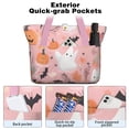 thumbnail image 2 of Tote Bag for Women - Pastel Halloween Pattern Shoulder Bag - Large Utility Work Duffle Bag with Zipper Handbag for Travel, Work, Sprots, 2 of 5