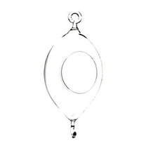 Athenas Garden HCH1007 7 x 3.5 in. Clear Double Hook Hanging Votive Candle Holder & Vase, Oblong Terrarium - Set of 2