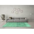 thumbnail image 3 of Ahgly Company Indoor Rectangle Abstract Turquoise Blue Modern Area Rugs, 8' x 10', 3 of 4