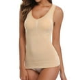 thumbnail image 4 of Plus Size Camisole Tank Top Shapewear for Womens Removable Pads Tummy Control Waist Trainer Undershirt Shapewear Tank Tops Slimming Seamless Body Shaper, 4 of 8