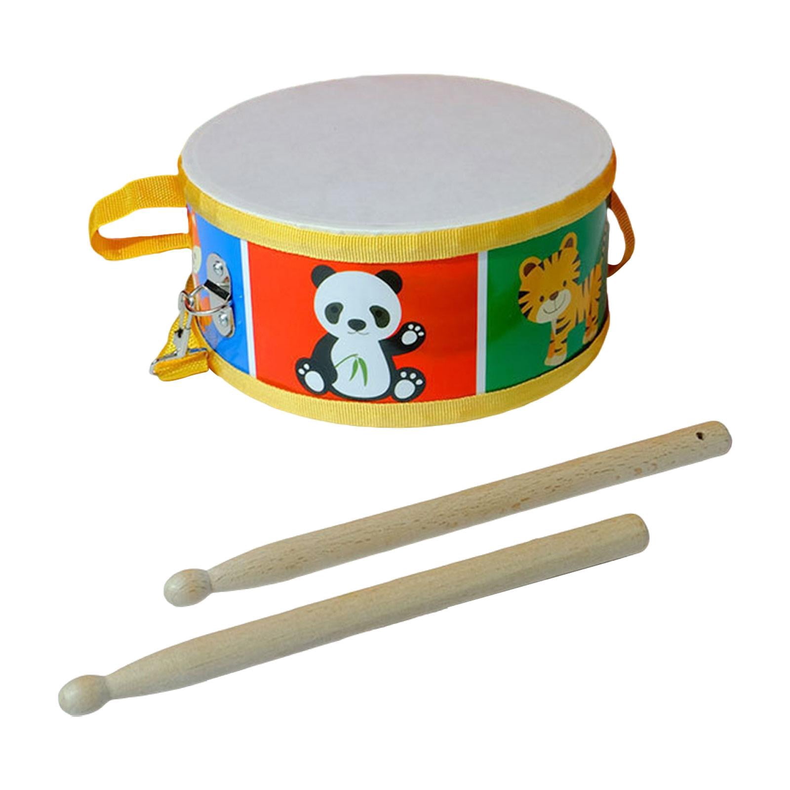 Snare Drum Percussion Instrument Music Drums 8 Inch Wooden Craftsmanship for Kids Beginners Musical Education