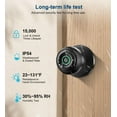 thumbnail image 6 of Jowenia Smart Door Lock, Fingerprint Door Lock Knob with Lock & Key App Control, for Doors with Thickness of 33-55mm for Home, Cloakroom, Offices, Hotels, Bedroom - Black, 6 of 11
