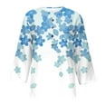 thumbnail image 5 of WXLWZYWL Womens Tunic Summer Tops 3/4 Sleeve v Neck Plus Size Boho Floral Printing Tops Button Down Trendy Casual Loose Pullover Shirts, 5 of 5