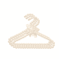 thumbnail image 2 of CuiLiyq 3 Pcs Pearl Beaded Clothes Hanger, Mini Pearl Beads Small Metal Clothes Hangers with Ribbon Decor, for Small Pet Dog Cat (Beige), 2 of 6