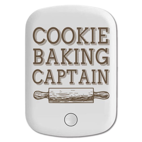 DistinctInk Magnetic Battery Pack, 5000 mAh Wireless Portable Charger with USB-C Cable, Compatible with MagSafe iPhone 14 / 13 / 12 Series - Cookie Baking Captain Rolling Pin