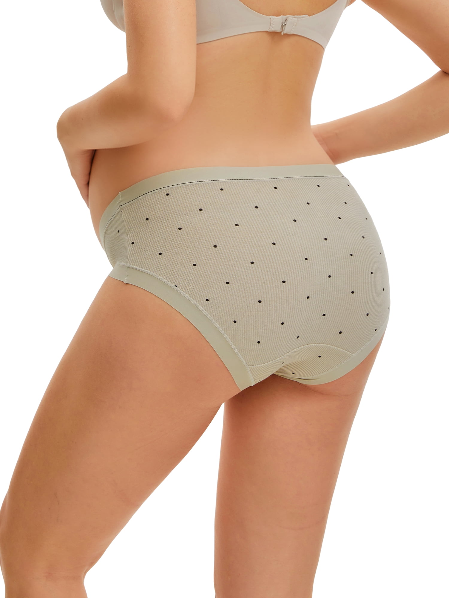 DARING DIVA Women's Low Rise Pregnancy Briefs V-Cut Waist Belly Support Underwear M Khaki