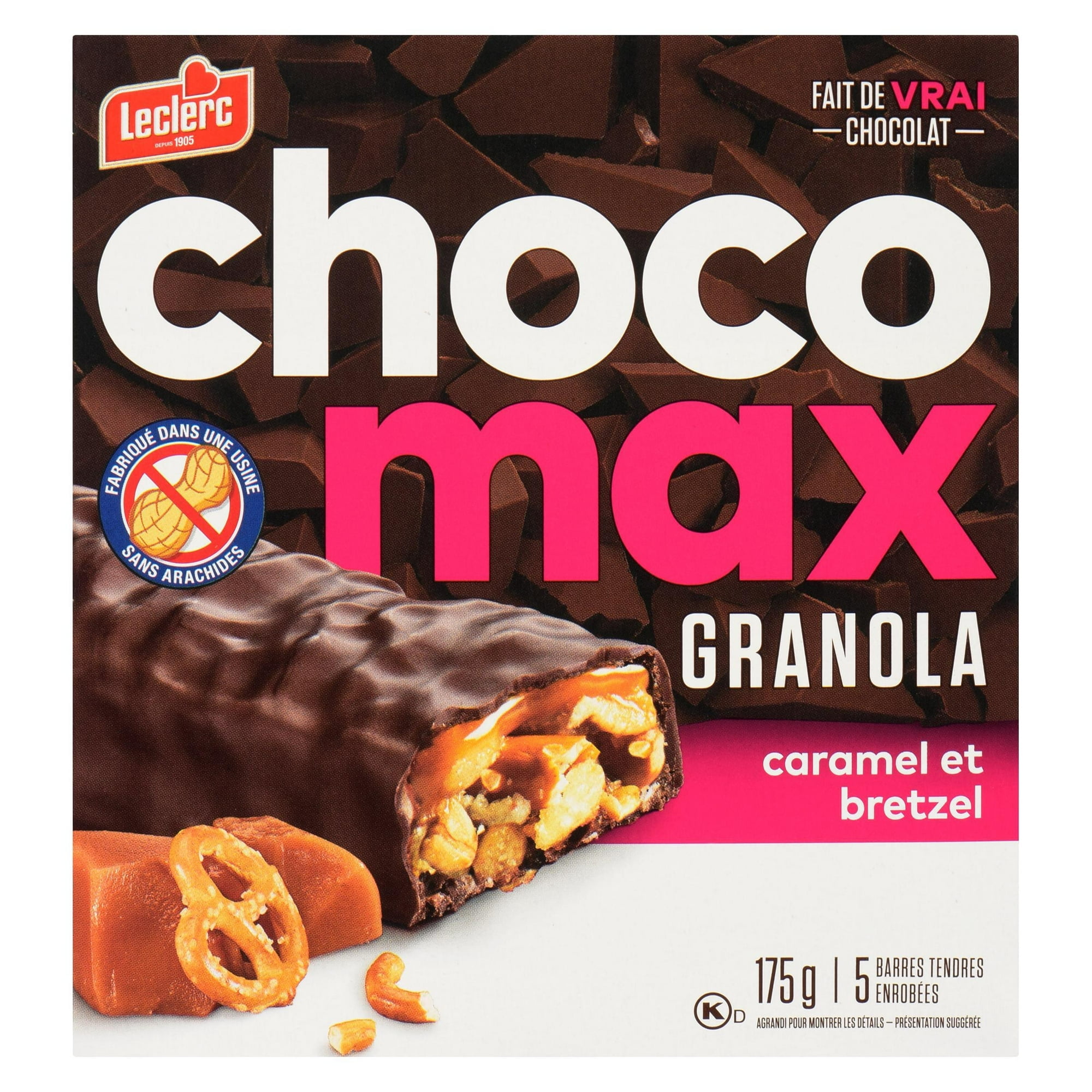 Chocomax Caramel & Bretzel Granola Barre 175g/5 barres