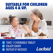 Lactaid Fast Act Chewables, Pills for Lactose Intolerance, Vanilla Twist Flavor, 60 Count