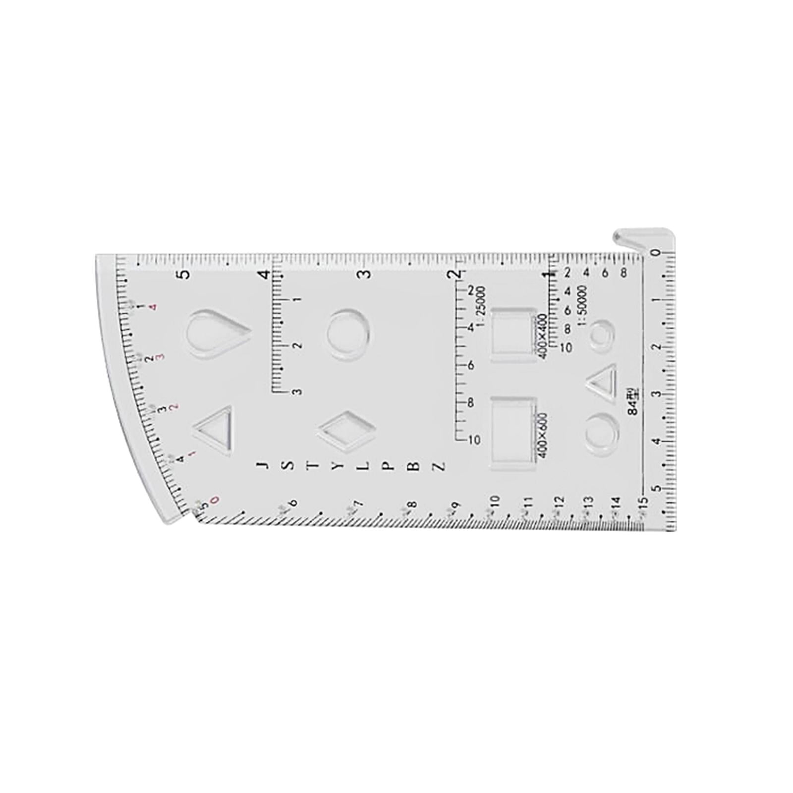 Geographic Coordinate Ruler with Latitude And Degrees Clear Measurement