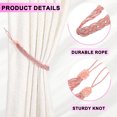 thumbnail image 3 of Uxcell 4 Pcs Curtain Tiebacks, 58cm/23 Braided Drapery Holdback Holder Curtain Ties Holdbacks Elegant Window Rope Tie Back, Pale Pink, 3 of 7
