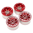 thumbnail image 4 of Llanta de aleación de aluminio perfke 4 piezas 2.2 pulgadas para 1:10 D90 D110 RC Crawler rojo, 4 of 6