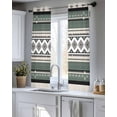 thumbnail image 5 of Sage Green Boho Sheer Curtains 45 Inch Length 2 Panels Set for Living Room/Bedroom, Vintage Ethnic Tribe Retro Abstract Art Kitchen Curtains Grommet Semi-Sheer Curtains Window Treatments 42"x45"x2, 5 of 7