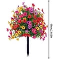 thumbnail image 5 of 23 Inch Violet Flowers Topiary Trees Artificial Outdoor Faux Flowers for Outdoor Planters Artificial Shrubs with Ground Spike Fade Resistant Fake Floral Plants Garden Stakes Decorations (multi), 5 of 5