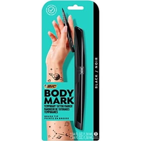 BIC BodyMark Temporary Tattoo Marker, Fine Tip Black