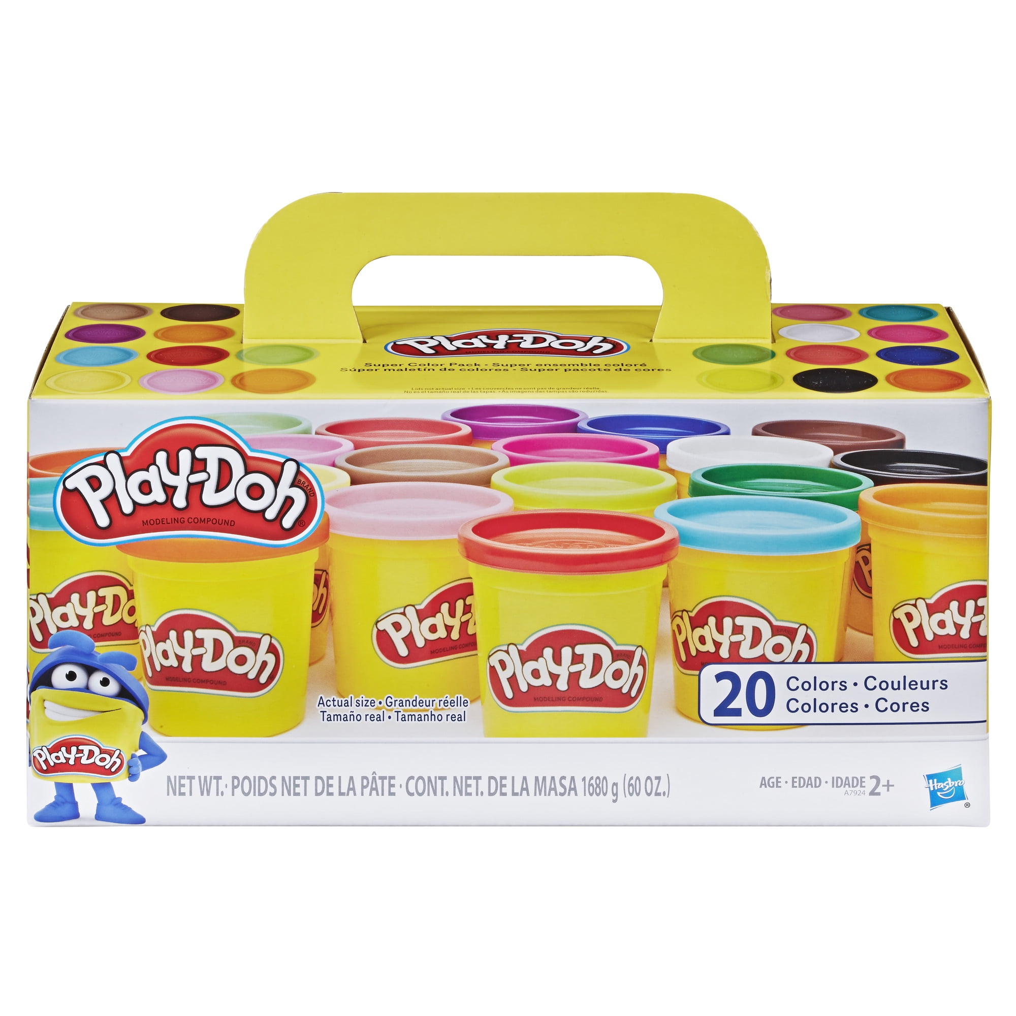 NEW total Details about   Play-Doh Super Color Pack of 30 Cans 60 oz
