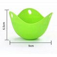 thumbnail image 2 of 4 pieces of egg steamer molds, high temperature silicone egg boiler, household egg steamer (green), 2 of 5