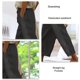 thumbnail image 5 of Pantalones rectos informales con cordón y cintura elástica, pantalones rectos holgados de Color puro con bolsillo para mujer y niña, color negro XXL, 5 of 6