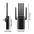 thumbnail image 6 of Gnolkee AC1800 Wifi Extender Signal Booster, Dual-Band Internet Booster for Home, Wireless Range Extender Repeater with Ethernet Port,Black, 6 of 13