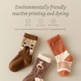 thumbnail image 2 of ASDIIT 3pcs Socks For Kids Thickened And Warm Mid-Calf Socks Cartoon Animal Socks For Kids Suitable For Kids Aged 3-5 Years Blue Bear Set, 2 of 6