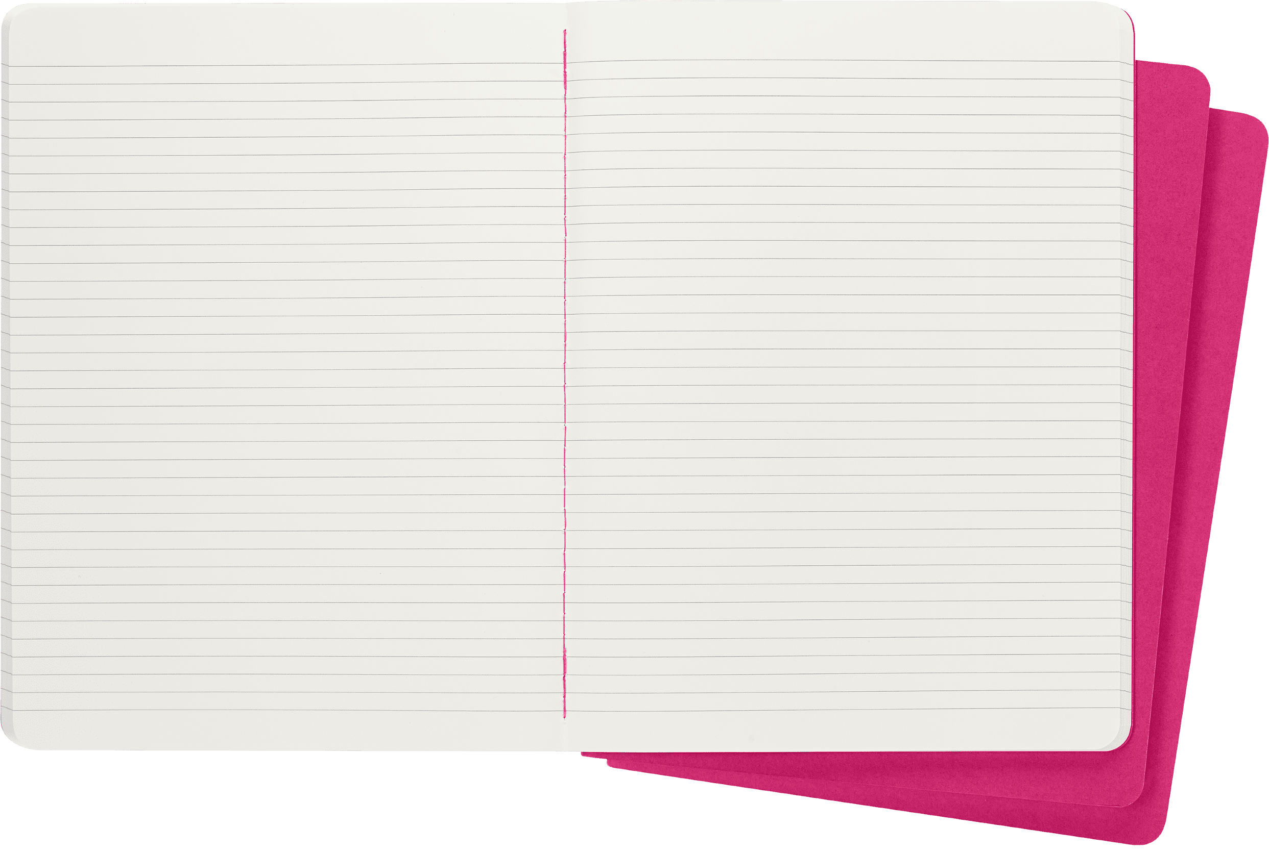 Moleskine Cahier Journals (Set of 3), XL (7.5" x 10"), Ruled, Kinetic Pink