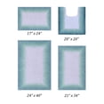 thumbnail image 3 of Better Trends 4 Piece Bathroom Rug Set, 100% Cotton, Extra Soft Tufted Bath Mat, Water Absorbent & Non Slip Bath Rug, (Turquoise) Torrent Collection, 3 of 6