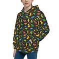 thumbnail image 2 of Picia Cartoon Dino for Boys Fashion Full-zip Hoodies & Sweatshirts with Kangaroo Pocket,Zip-up Hooded Sweatshirt for Kid, Moisture Wicking & Breathable-Medium, 2 of 6