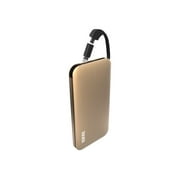 Kanex GoPower Plus - Power bank - 8000 mAh - 2 A - 2 output connectors (USB, Micro-USB Type B) - on cable: Lightning - gold