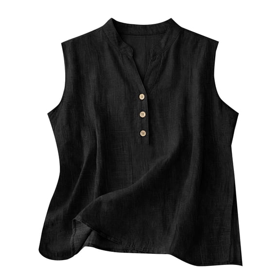 Linen Tank Tops for Women Comfy Summer Sleeveless Crewneck Gauze Shirts Casual Soft Lightweight Tops Slim Fit Cami Crop Tops Daily Travel Outfits