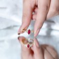 thumbnail image 6 of Rosec Jewels Natural Ruby Solitaire Promise Ring with Diamond for Women - AAA Grade, 10K Yellow Gold, US 11.00, 6 of 9