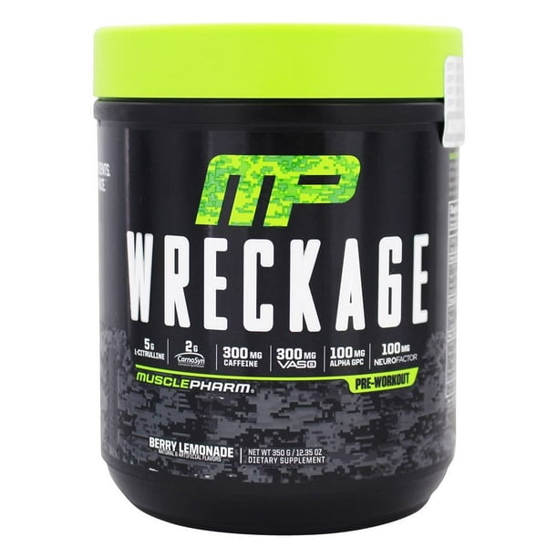 MusclePharm Wreckage PreWorkout Powder, 25 Servings