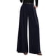 thumbnail image 1 of Pantalones PRETTYGARDEN Palazzo de Pierna Ancha Azul Marino Cintura Elástica XXL, 1 of 8