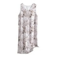 thumbnail image 3 of Women's Nightgowns & Sleepshirts Women'S Vacation Nightgown - Floral Print Sleeveless Dress,Purple Women Nightgowns & Sleepshirts 6XL, 3 of 3
