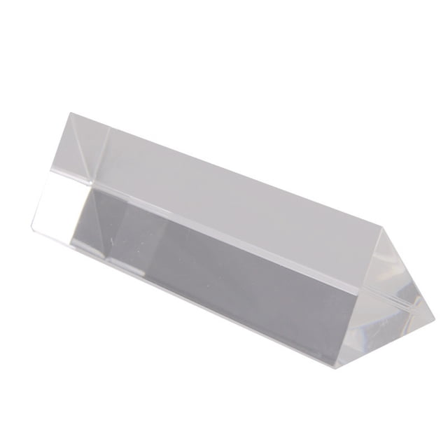 4uds. Prismas triangulares ópticos de 25x25x80mm, enseñanza de física de vidrio, luz refractada