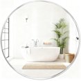 thumbnail image 1 of Espejo Circular Plateado para Pared de 22 Pulgadas - Espejo Redondo para Baño, Entrada, Sala de Estar, Pasillo, Decoración de Recámara, Espejos Pequeños de Marco Cromado, 1 of 12