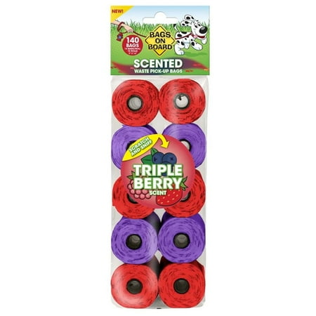 UPC: 0632039400638 | Bags on Board Waste Pick-up Scented Bags Refill Red  Purple 140 ct