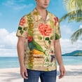 thumbnail image 5 of Haiem Vintage Bird Printed Hawaiian Shirt for Men - Men’s Casual Beach Summer Shirts - Stretch Fabric with Modern Fit-X-Large, 5 of 9